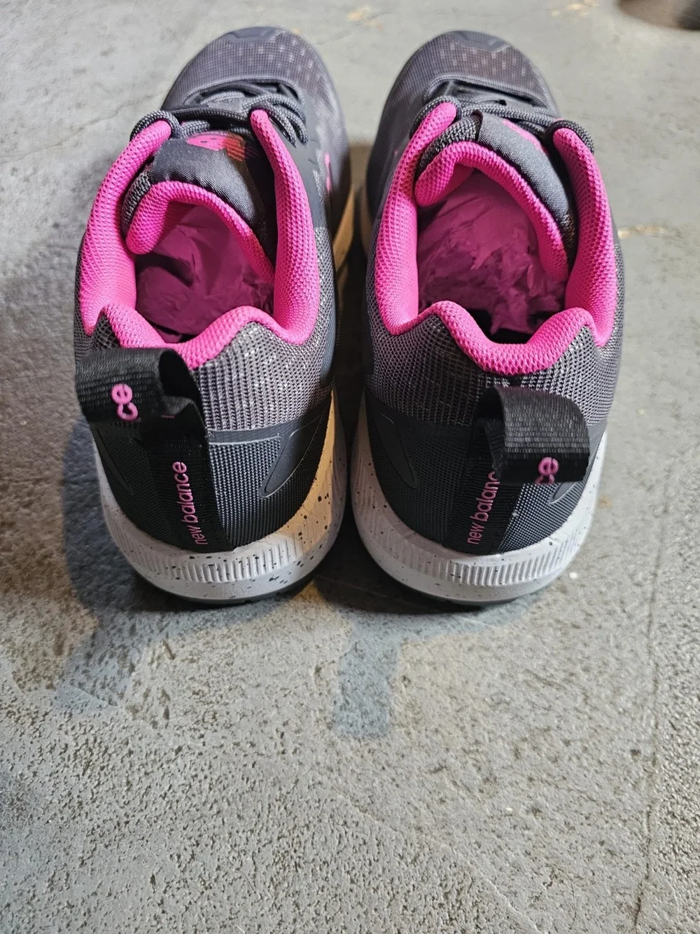New Balance Women's Gray & Pink Athletic Sneakers with Cushioned Collar